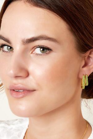 Earrings Shimmer Spark Gold Stainless Steel h5 Immagine2